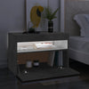 TV-tasot LED-valoilla 2 kpl betoninharmaa 60x35x40 cm
