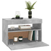 TV-tasot LED-valoilla 2 kpl betoninharmaa 60x35x40 cm