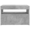 TV-tasot LED-valoilla 2 kpl betoninharmaa 60x35x40 cm