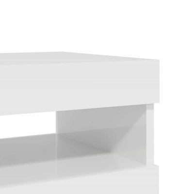 Valkoinen tv-tasot led-valoilla Noela 60x35x40cm (2 kpl)