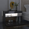TV-tasot LED-valoilla 2 kpl korkeakiilto harmaa 60x35x40 cm