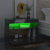 TV-tasot LED-valoilla 2 kpl korkeakiilto harmaa 60x35x40 cm