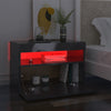TV-tasot LED-valoilla 2 kpl korkeakiilto harmaa 60x35x40 cm