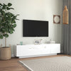 TV-taso LED-valoilla valkoinen 160x35x40 cm