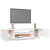 TV-taso LED-valoilla valkoinen 160x35x40 cm