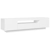TV-taso LED-valoilla valkoinen 160x35x40 cm