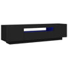 TV-taso LED-valoilla musta 160x35x40 cm
