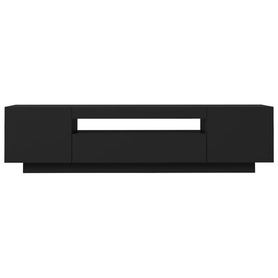 TV-taso LED-valoilla musta 160x35x40 cm