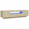 TV-taso LED-valoilla Sonoma-tammi 160x35x40 cm