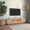 TV-taso LED-valoilla Sonoma-tammi 160x35x40 cm