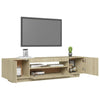 TV-taso LED-valoilla Sonoma-tammi 160x35x40 cm
