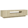 TV-taso LED-valoilla Sonoma-tammi 160x35x40 cm