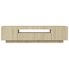 TV-taso LED-valoilla Sonoma-tammi 160x35x40 cm