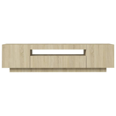 TV-taso LED-valoilla Sonoma-tammi 160x35x40 cm