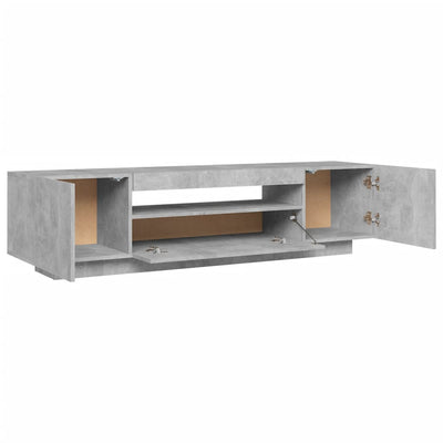 TV-taso LED-valoilla betoninharmaa 160x35x40 cm