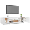 TV-taso LED-valoilla korkeakiilto valkoinen 160x35x40 cm