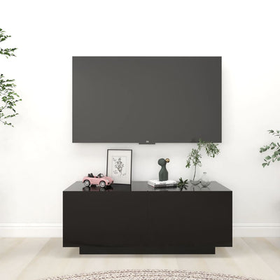 TV-taso musta 100x35x40 cm tekninen puu