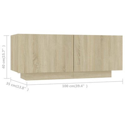 TV-taso Sonoma-tammi 100x35x40 cm tekninen puu