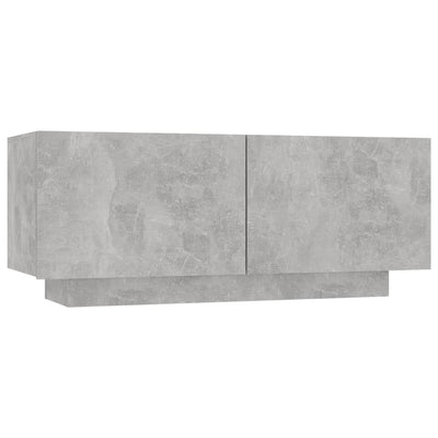 TV-taso betoninharmaa 100x35x40 cm tekninen puu