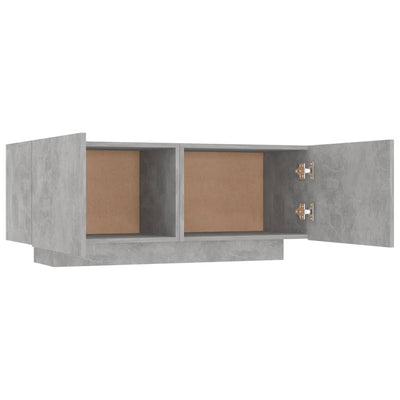 TV-taso betoninharmaa 100x35x40 cm tekninen puu