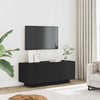 TV-taso korkeakiilto musta 100x35x40 cm lastulevy