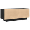 TV-taso korkeakiilto musta 100x35x40 cm lastulevy