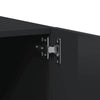 TV-taso korkeakiilto musta 100x35x40 cm lastulevy