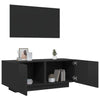 TV-taso korkeakiilto musta 100x35x40 cm lastulevy