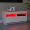 TV-taso LED-valoilla valkoinen 80x35x40 cm