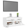 TV-taso LED-valoilla valkoinen 80x35x40 cm