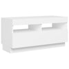 TV-taso LED-valoilla valkoinen 80x35x40 cm