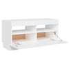 TV-taso LED-valoilla valkoinen 80x35x40 cm