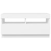 TV-taso LED-valoilla valkoinen 80x35x40 cm