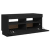 TV-taso LED-valoilla musta 80x35x40 cm