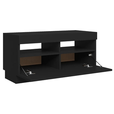 TV-taso LED-valoilla musta 80x35x40 cm