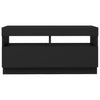 TV-taso LED-valoilla musta 80x35x40 cm