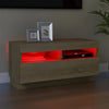 TV-taso LED-valoilla Sonoma-tammi 80x35x40 cm