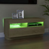 TV-taso LED-valoilla Sonoma-tammi 80x35x40 cm