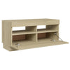 TV-taso LED-valoilla Sonoma-tammi 80x35x40 cm