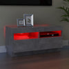 TV-taso LED-valoilla betoninharmaa 80x35x40 cm