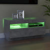 TV-taso LED-valoilla betoninharmaa 80x35x40 cm