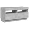 TV-taso LED-valoilla betoninharmaa 80x35x40 cm