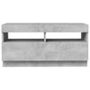 TV-taso LED-valoilla betoninharmaa 80x35x40 cm