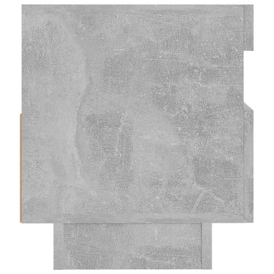 TV-taso LED-valoilla betoninharmaa 80x35x40 cm