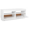 TV-taso LED-valoilla valkoinen 100x35x40 cm