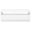 TV-taso LED-valoilla valkoinen 100x35x40 cm