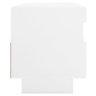 TV-taso LED-valoilla valkoinen 100x35x40 cm
