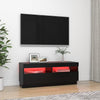 TV-taso LED-valoilla musta 100x35x40 cm