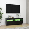 TV-taso LED-valoilla musta 100x35x40 cm