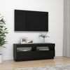TV-taso LED-valoilla musta 100x35x40 cm